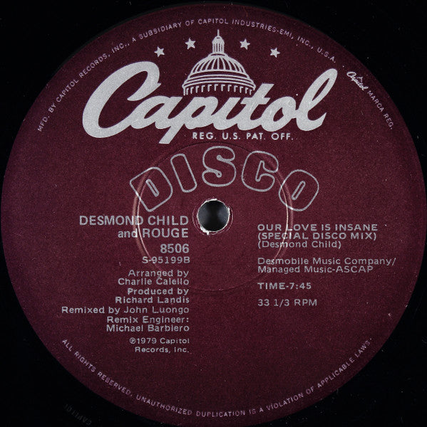 Desmond Child And Rouge - Our Love Is Insane