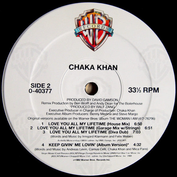 Chaka Khan - Love You All My Lifetime