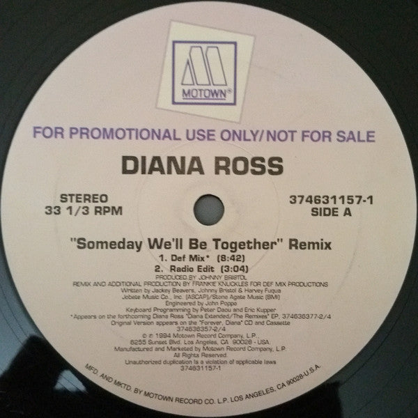 Diana Ross - Someday We'll Be Together (Frankie Knuckles Remixes)