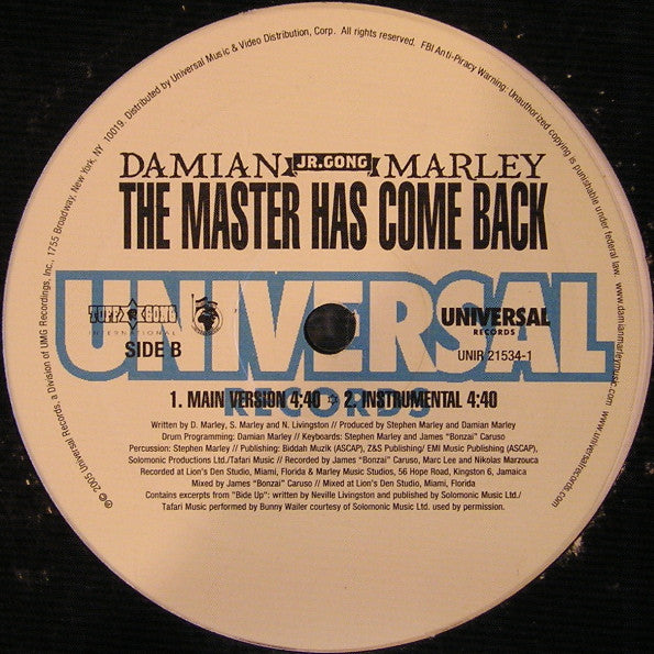 Damian Marley - Road To Zion / The Master Has Come Back