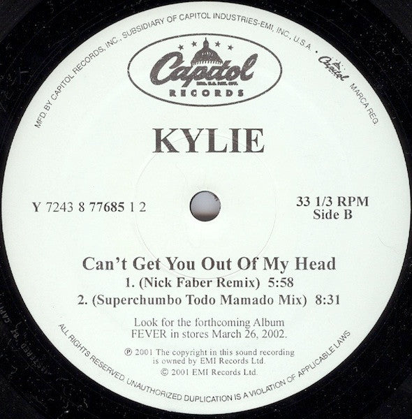 Kylie Minogue - Can't Get You Out Of My Head