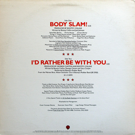 Bootsy's Rubber Band - Body Slam!
