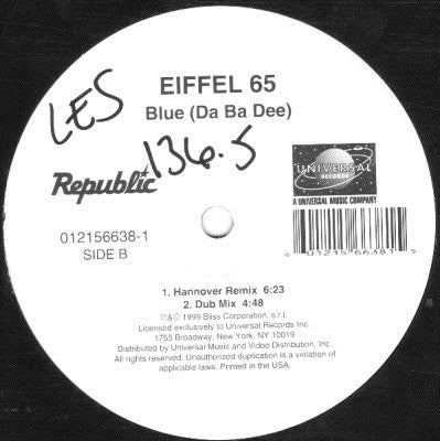 Eiffel 65 - Blue (Da Ba Dee)