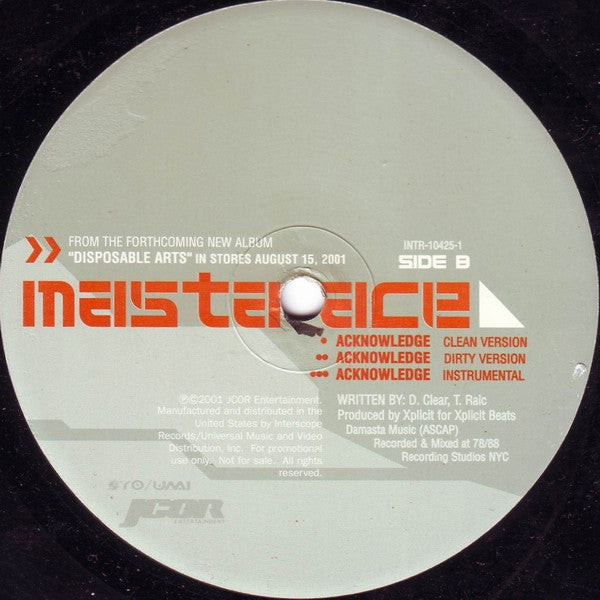 Masta Ace - Don't Understand (Pump It Like This) / Acknowledge