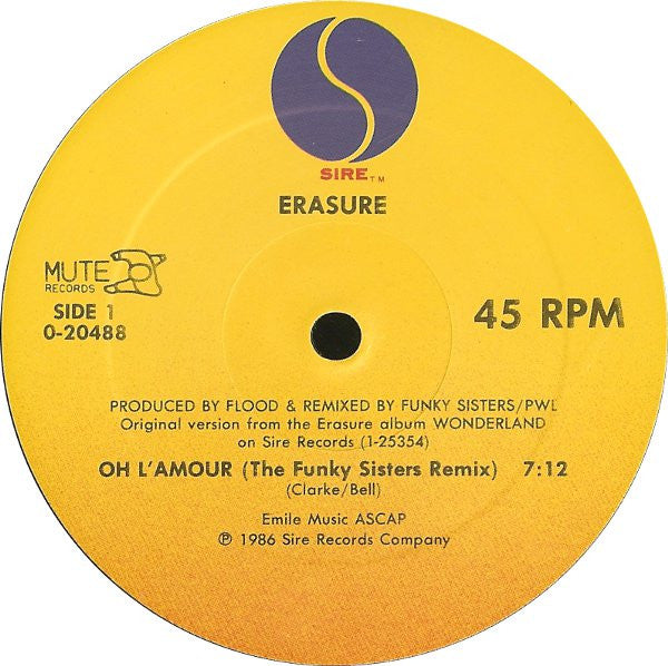 Erasure - Oh L'Amour