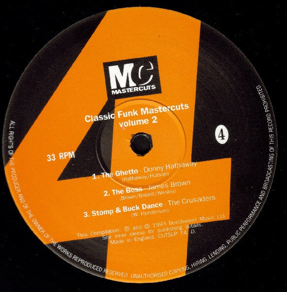 Various - Classic Funk Mastercuts Volume 2