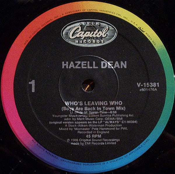 Hazell Dean - Who's Leaving Who