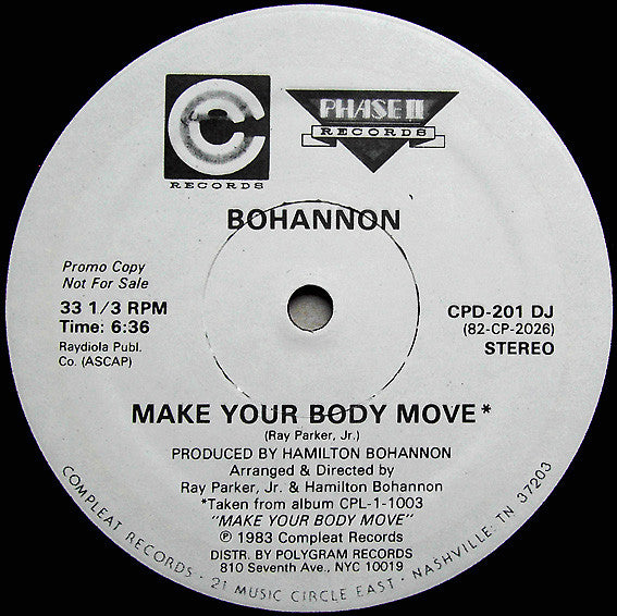 Hamilton Bohannon - Make Your Body Move