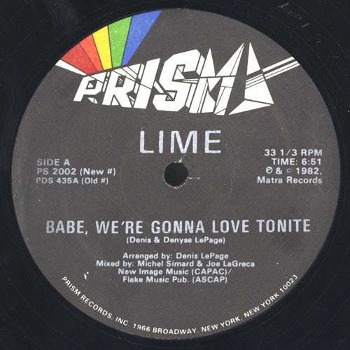 Lime (2) - Babe, We're Gonna Love Tonite / You're My Magician