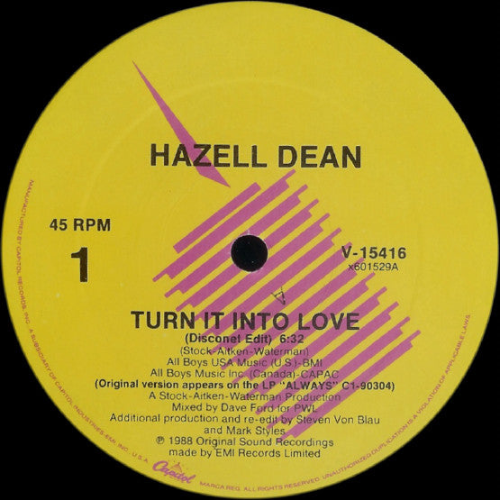 Hazell Dean - Turn It Into Love