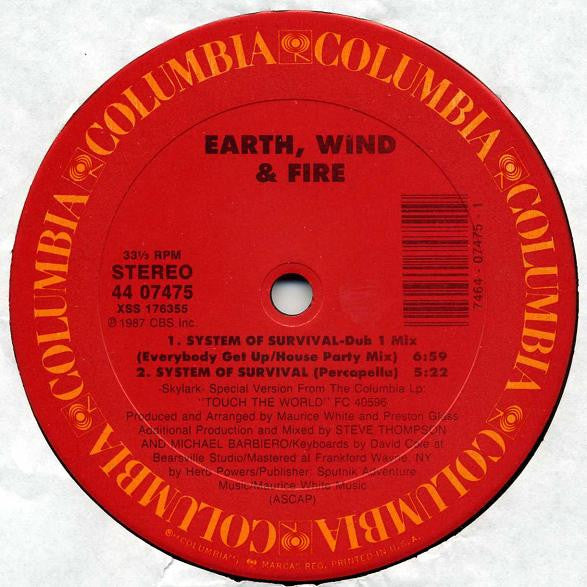 Earth, Wind & Fire - System Of Survival (12" Mixes)
