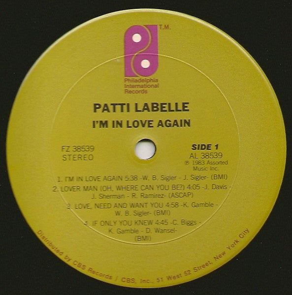Patti LaBelle - I'm In Love Again
