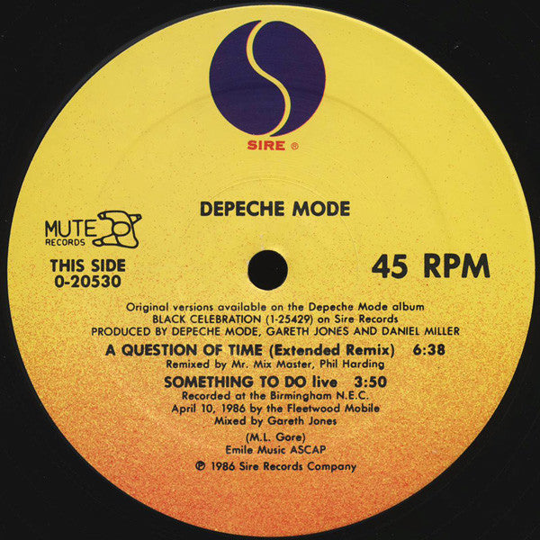 Depeche Mode - A Question Of Time / A Question Of Lust