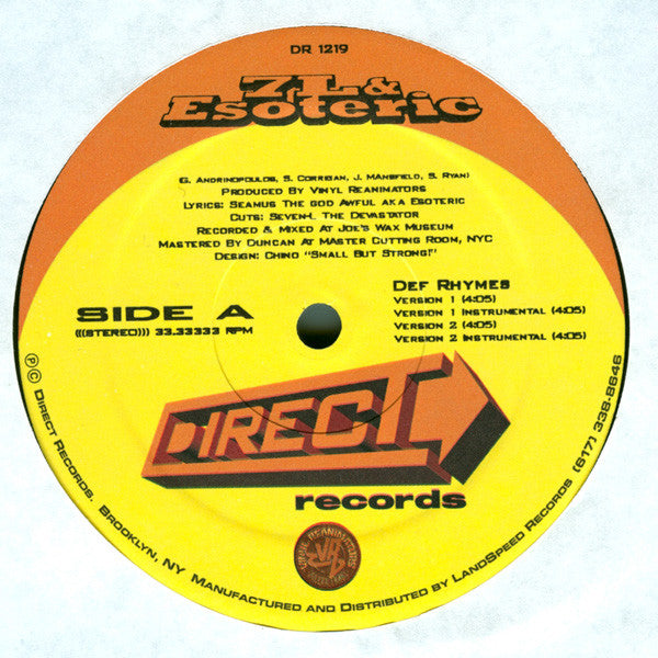 7L & Esoteric - Def Rhymes / Headswell / Learn From The Druid