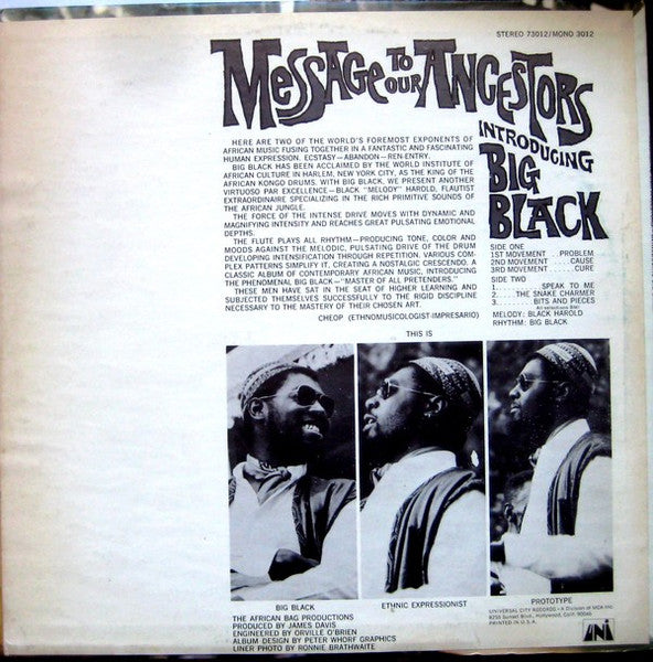 Big Black (2) - Message To Our Ancestors