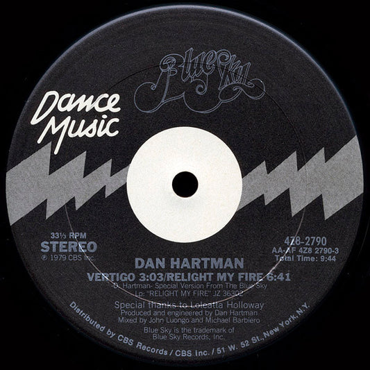 Dan Hartman - Vertigo / Relight My Fire