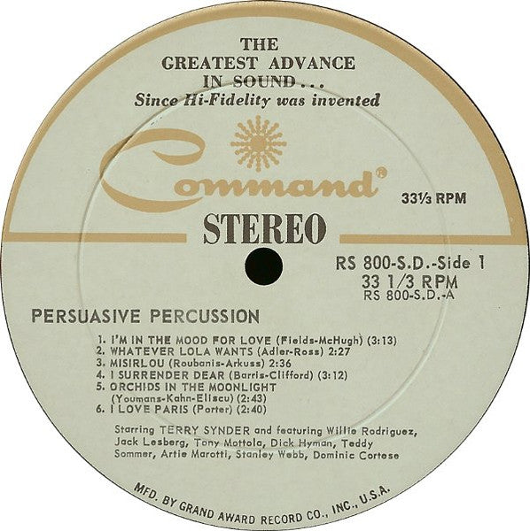 Terry Snyder And The All Stars - Persuasive Percussion