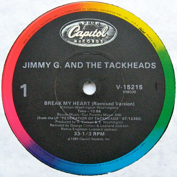 Jimmy G. & The Tackheads - Break My Heart