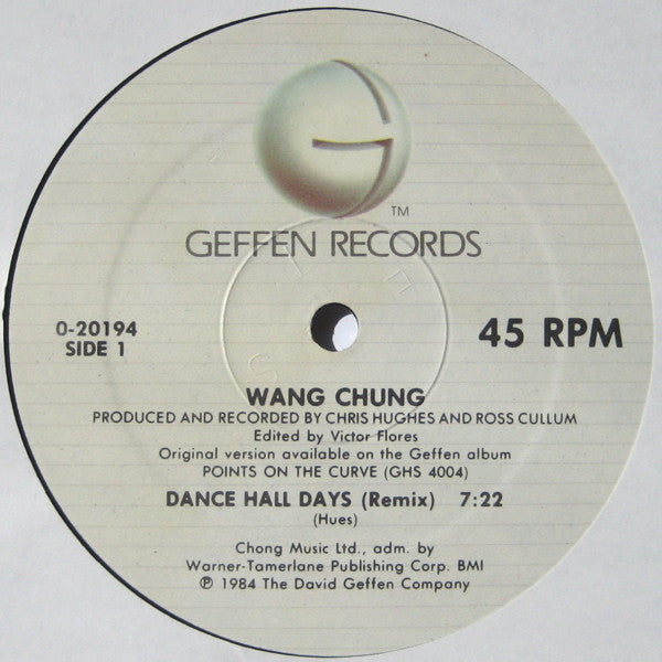 Wang Chung - Dance Hall Days & Don't Let Go
