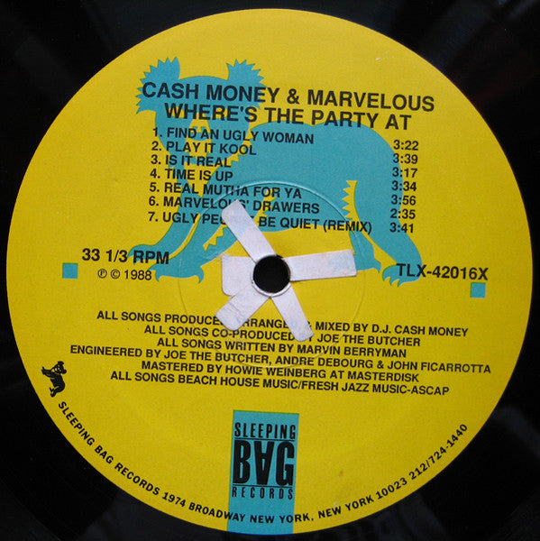 Cash Money & Marvelous - Where's The Party At?
