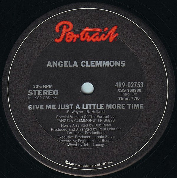 Angela Clemmons - Give Me Just A Little More Time