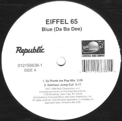 Eiffel 65 - Blue (Da Ba Dee)
