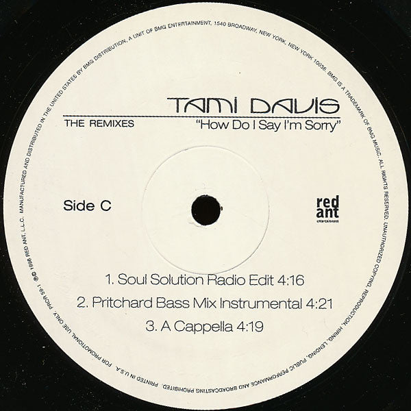 Tami Davis - How Do I Say I'm Sorry (The Remixes)
