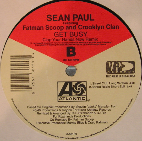 Sean Paul - Get Busy (Clap Your Hands Now Remix)