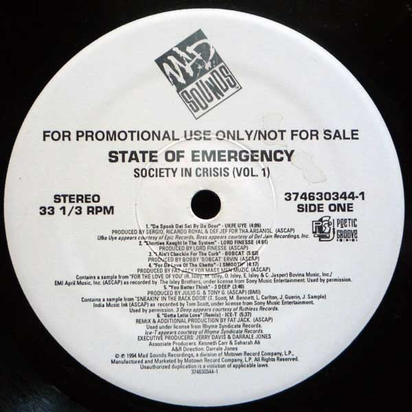Various - State Of Emergency - Society In Crisis (Vol. 1)
