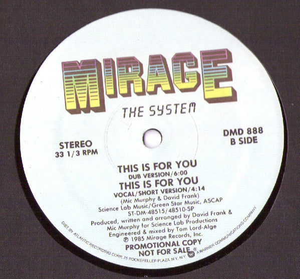 The System - This Is For You