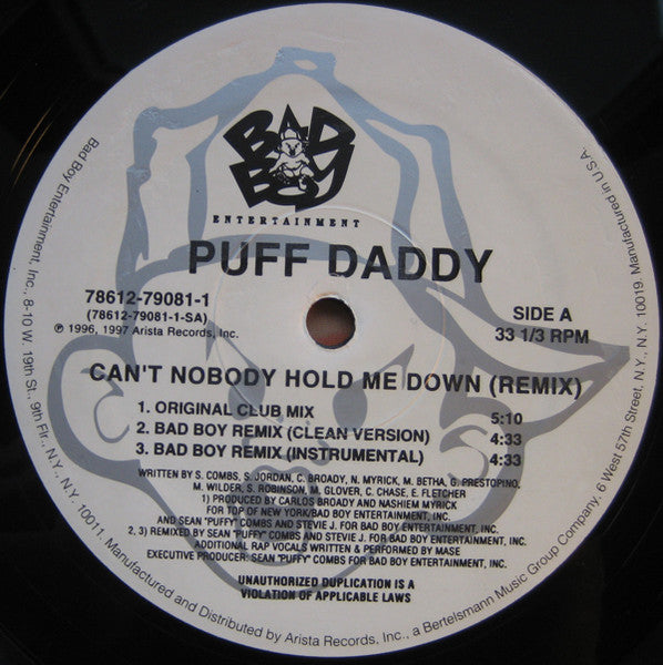 Puff Daddy - Can't Nobody Hold Me Down (Remix)
