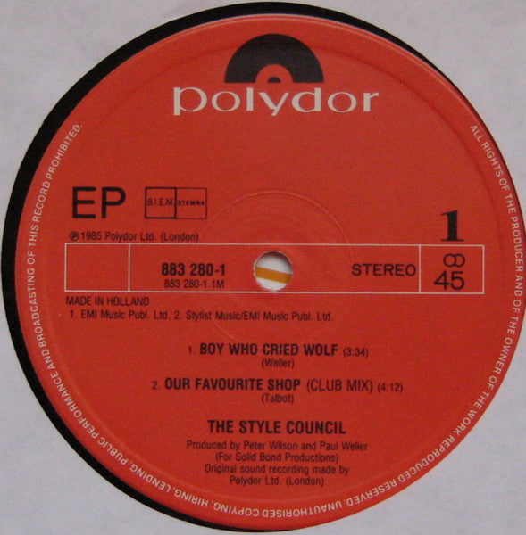 The Style Council - Boy Who Cried Wolf