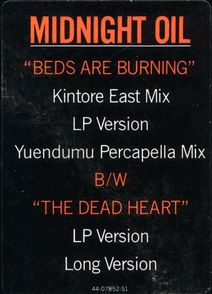 Midnight Oil - Beds Are Burning / The Dead Heart