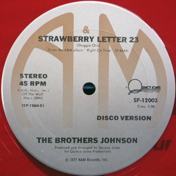 Brothers Johnson - Strawberry Letter 23 (Disco Version) / Get The Funk Out Ma Face (Disco Version)