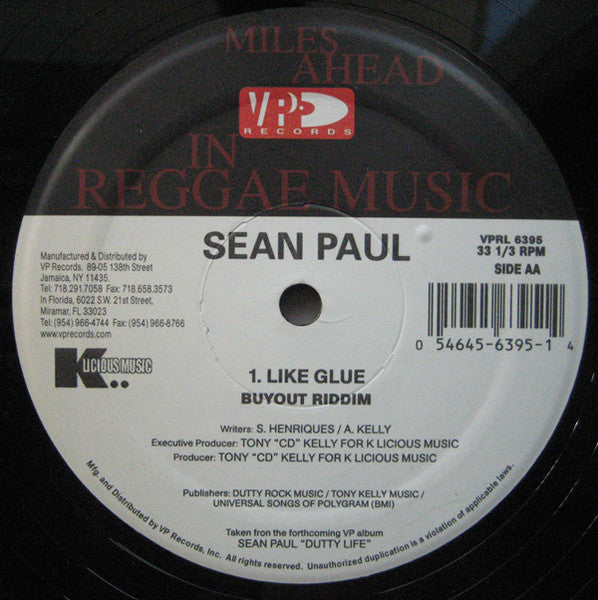 Sean Paul - Give Me The Light / Like Glue