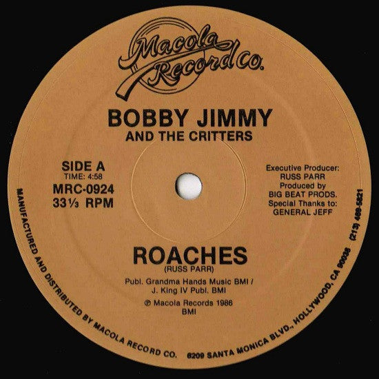 Bobby Jimmy And The Critters - Roaches