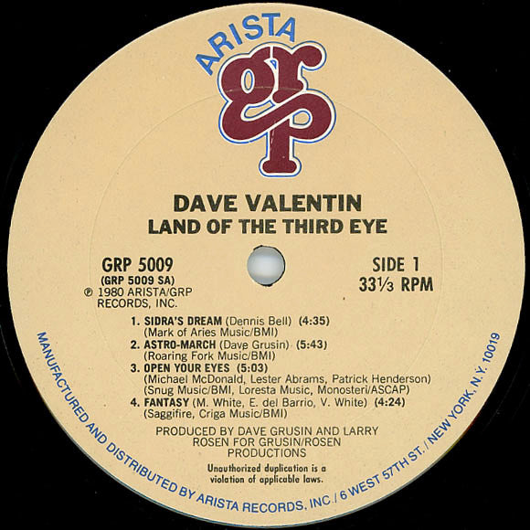 Dave Valentin - Land Of The Third Eye
