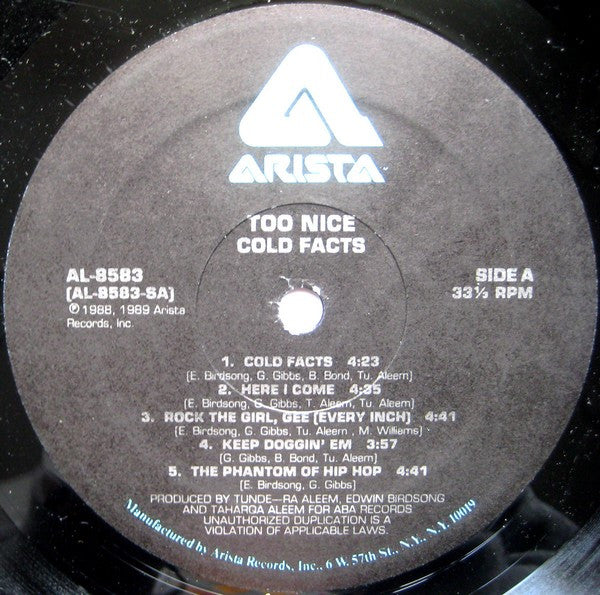 Too Nice - Cold Facts
