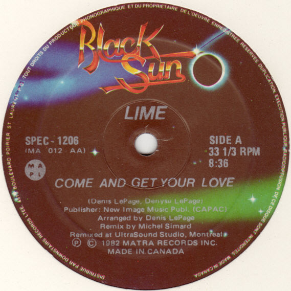 Lime (2) - Come And Get Your Love / Your Love (Remix)