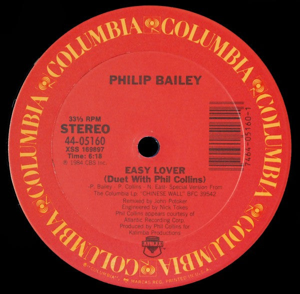 Philip Bailey - Easy Lover (Extended Dance Remix) b/w Woman