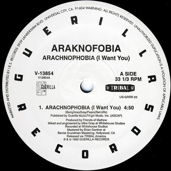 Araknofobia - Arachnophobia (I Want You)