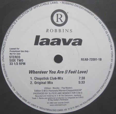 Laava - Wherever You Are (I Feel Love)