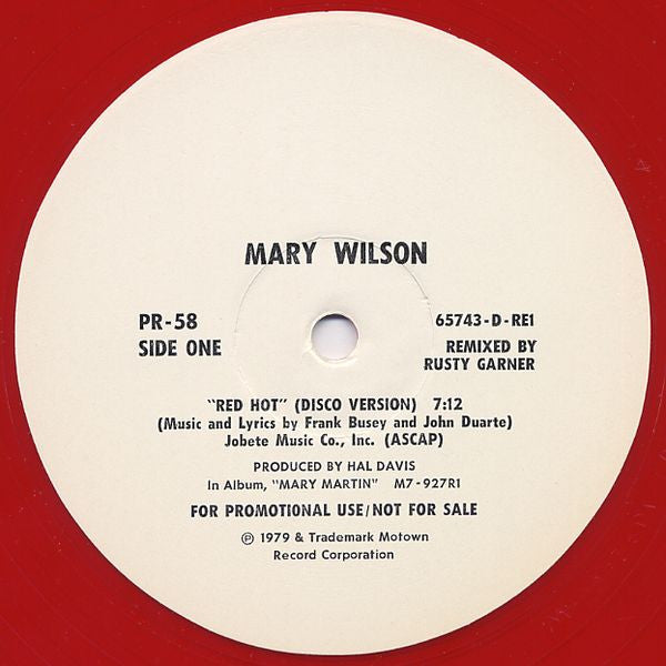 Mary Wilson - Red Hot