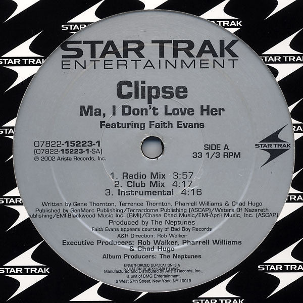 Clipse - Ma, I Don't Love Her / Cot Damn