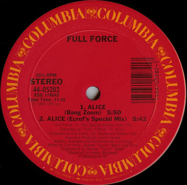 Full Force - Alice, I Want You Just For Me