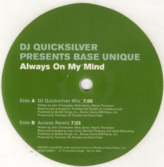 DJ Quicksilver - Always On My Mind