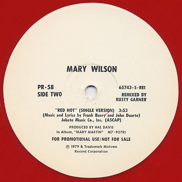 Mary Wilson - Red Hot