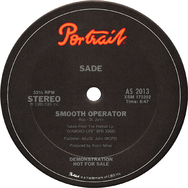 Sade - Smooth Operator [12" PROMO]
