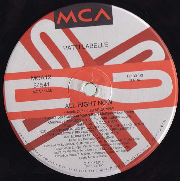 Patti LaBelle - All Right Now