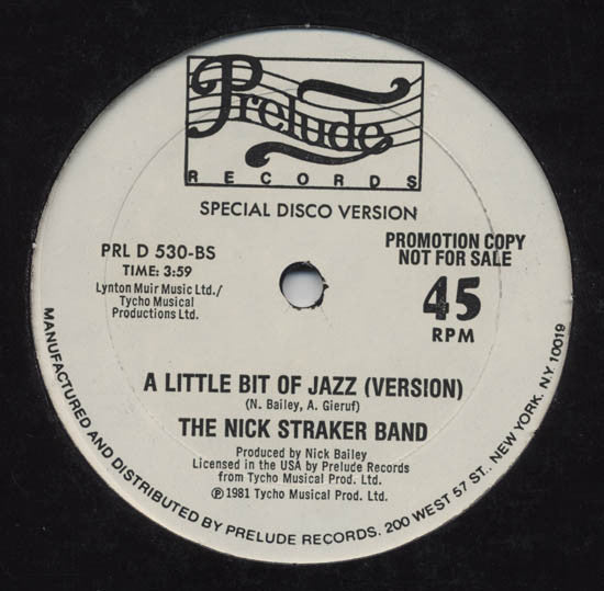 Nick Straker Band - A Little Bit Of Jazz